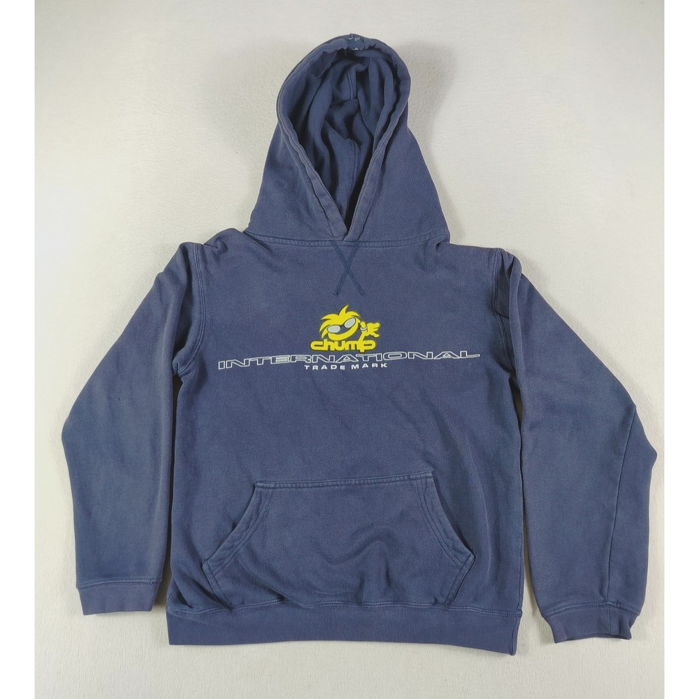 Vintage‎ Chump Hoodie Sweatshirt Youth 14-16 Blue Fleece Pullover Skater BMX